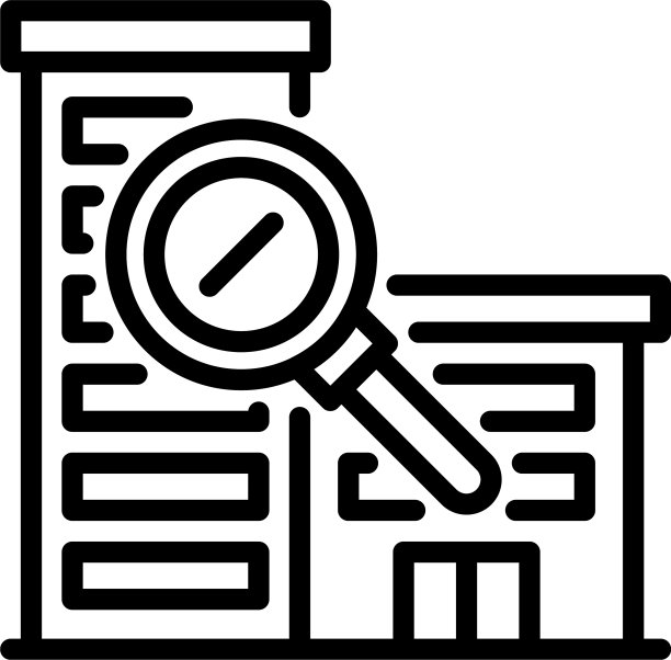 实习大楼图标轮廓风格图片下载