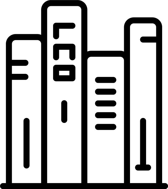 书堆栈图标轮廓风格图片下载