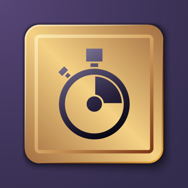 紫色快速时间交付图标隔离紫色图片下载