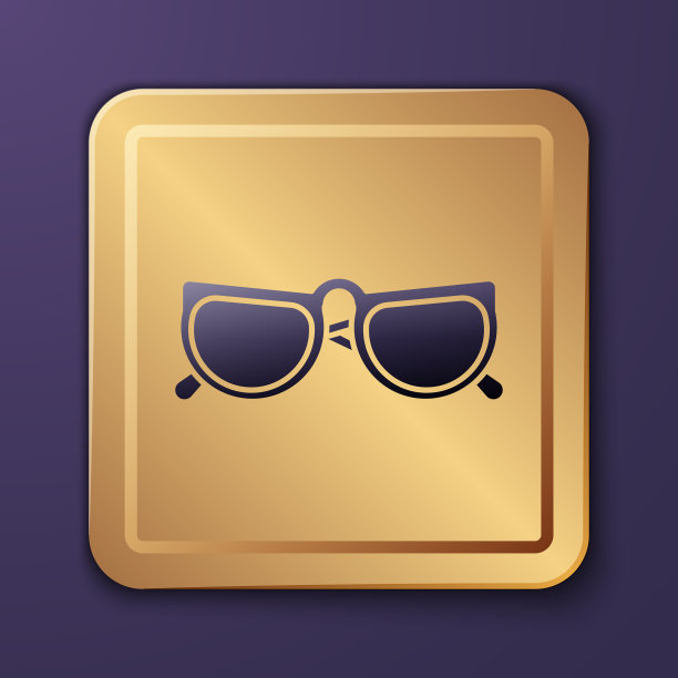 紫色眼镜图标孤立在紫色背景图片下载