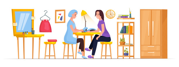 家修指甲的形象图片下载