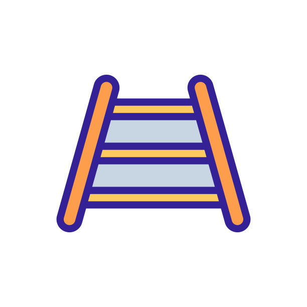 狗训练楼梯图标矢量轮廓插图图片下载