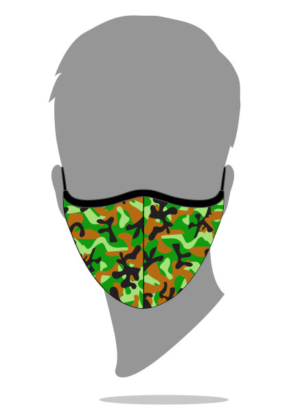 用于跑步的防尘伪装面罩织物矢量图片下载