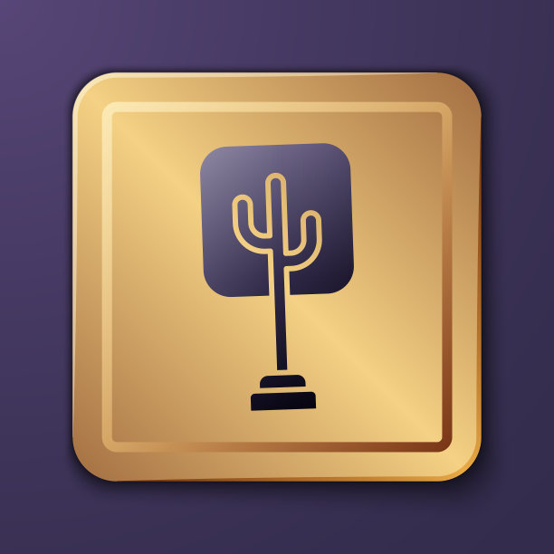 紫色树图标孤立在紫色背景图片下载