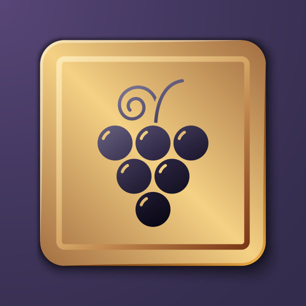 紫色葡萄果实图标孤立紫色图片下载