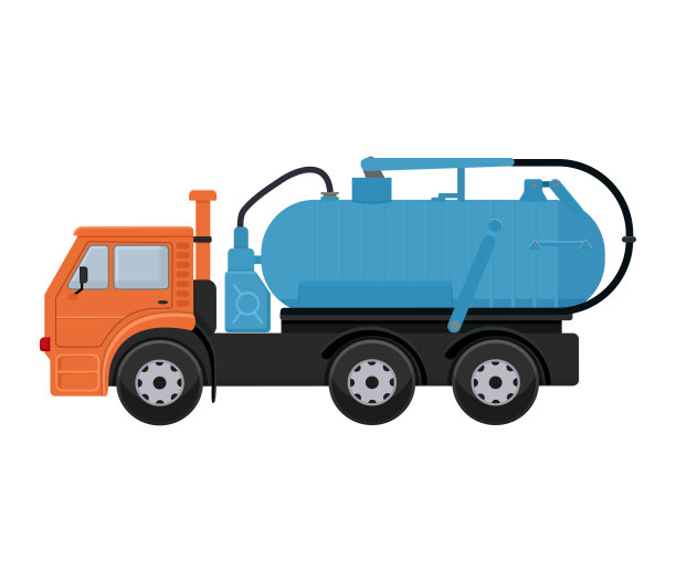 道路清扫机矢量车辆卡车清扫机清洗图片下载