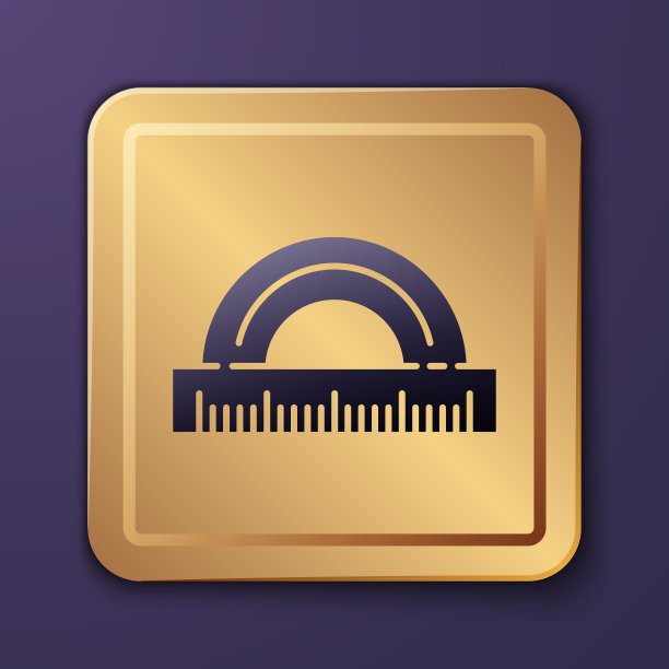 紫色量角器网格测量度图标图片下载