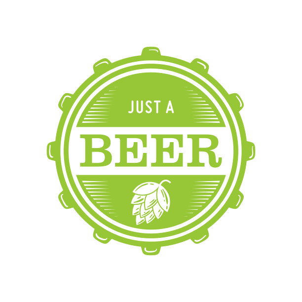 啤酒标志与极简复古风格图片下载