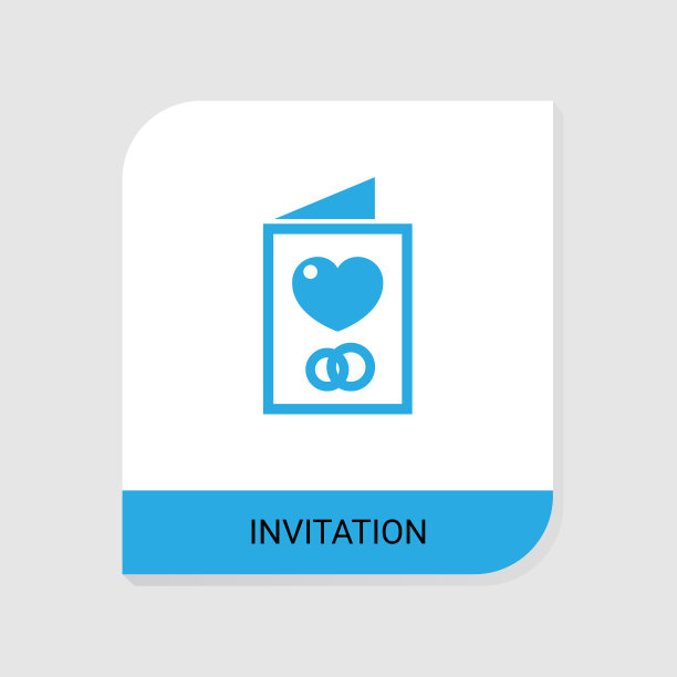 可编辑的填充邀请图标从婚礼图标图片下载