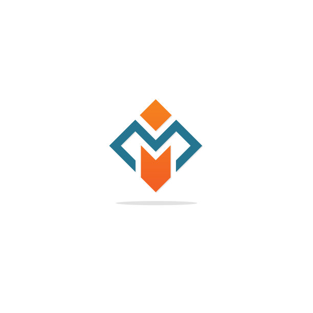方形M字母商业logo图片下载