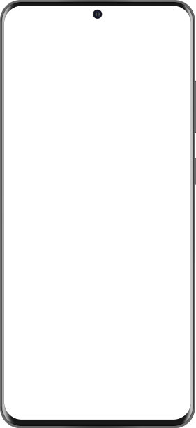 现代无框手机模型孤立图片下载