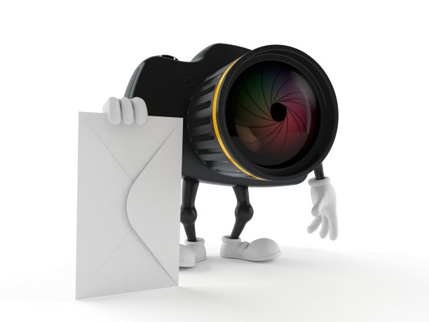 带信封的相机字符图片下载