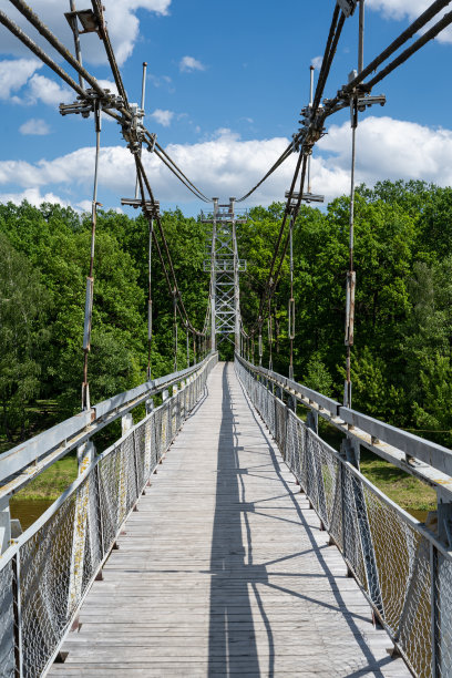 内曼河上的悬索桥图片下载