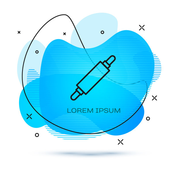 线滚动销图标隔离在白色背景上图片下载