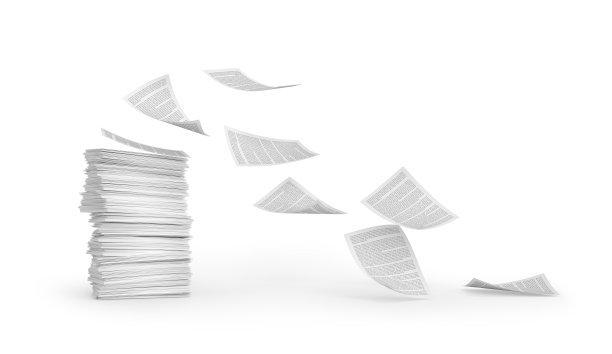 飞行商务文件孤立白色。三维演示图片下载