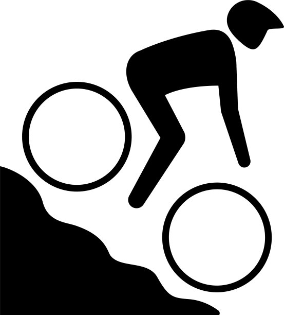 象形自行车运动与自行车比赛图片下载