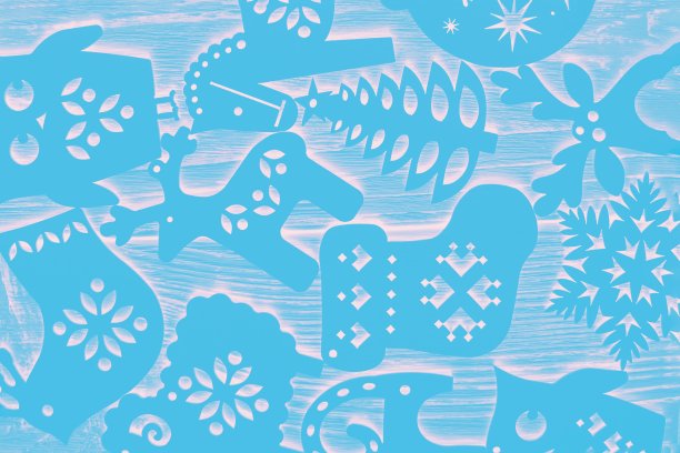 冬季模式。圣诞装饰品图片下载