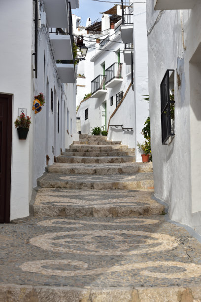 西班牙安达卢西亚的一个白人村庄图片下载