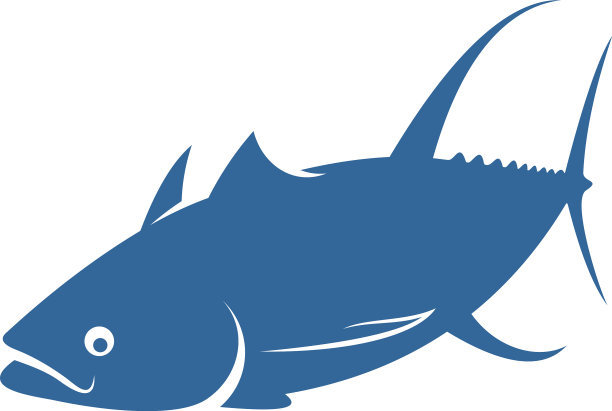 金枪鱼鱼标志模板剪影金枪鱼图片下载