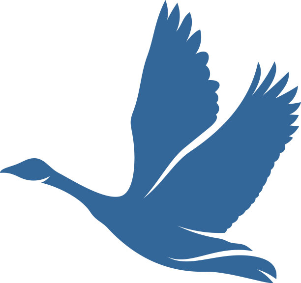 天鹅标志设计模板剪影天鹅标志图片下载