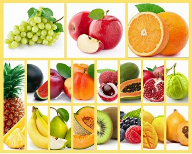 五彩缤纷的水果拼贴图片下载