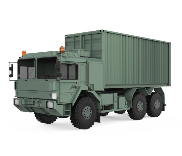 军用卡车孤立图片下载