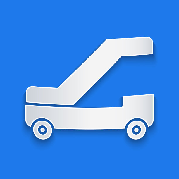 剪纸乘客梯子为飞机登机图标图片下载