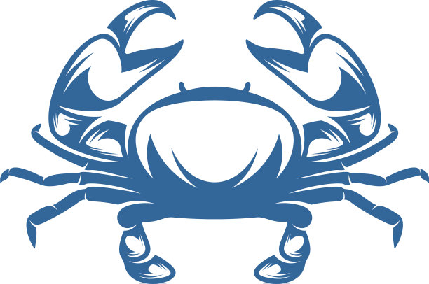螃蟹标志设计模板剪影螃蟹标志图片下载