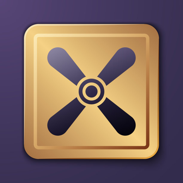 紫色飞机螺旋桨图标孤立在紫色上图片下载