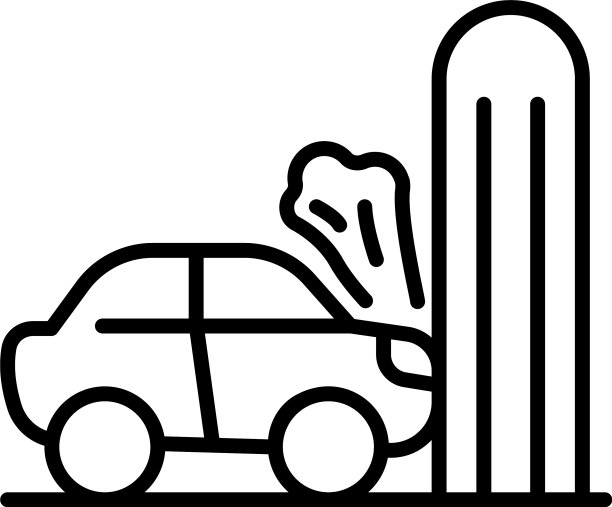 墙车祸图标轮廓风格图片下载