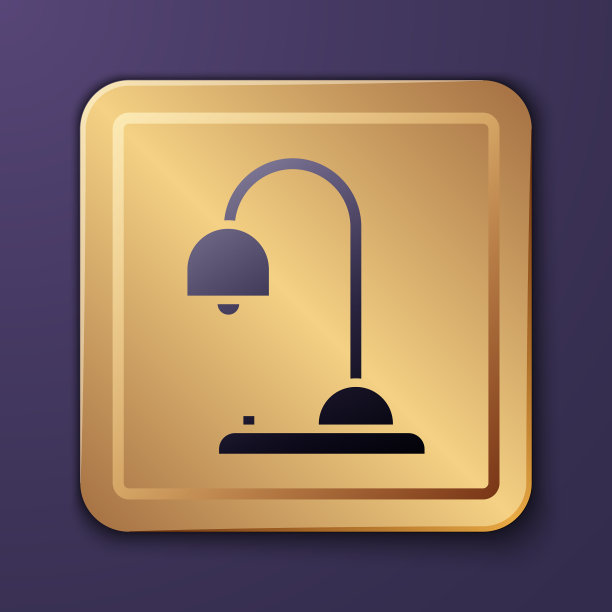 紫色台灯图标孤立在紫色上图片下载