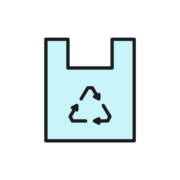 废胶袋回收垃圾平色图片下载