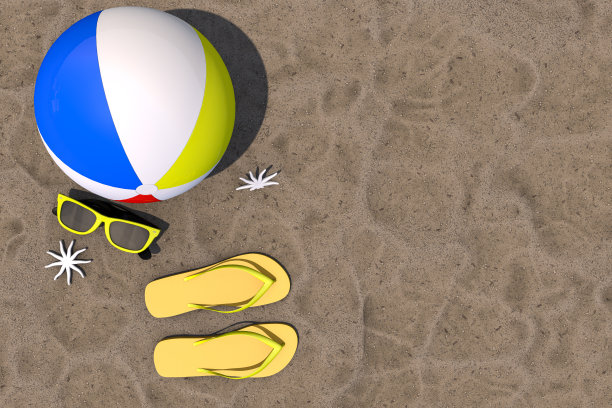 3d渲染夏季概念。图片下载