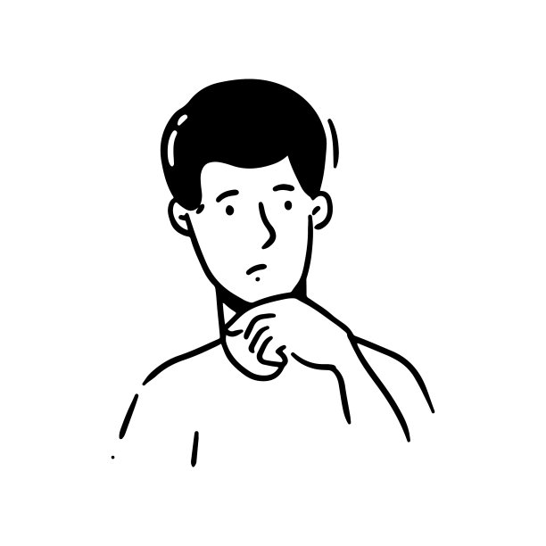 人手绘头像人类活动孤立图片下载