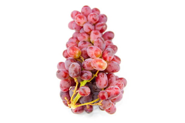 新鲜的红葡萄在白色的背景图片下载