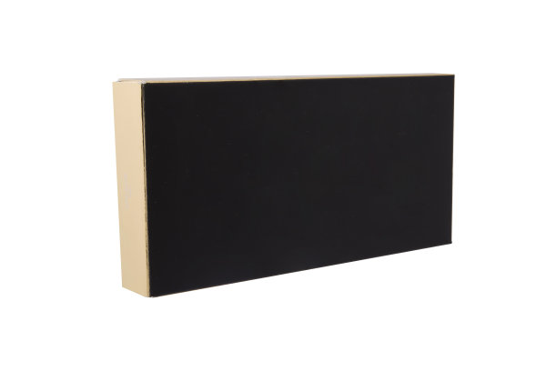 豪华化妆盒与金色边缘包装孤立在白色背景图片下载