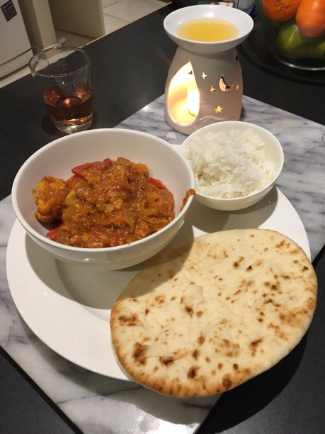 素食Garam Masala花椰菜图片下载