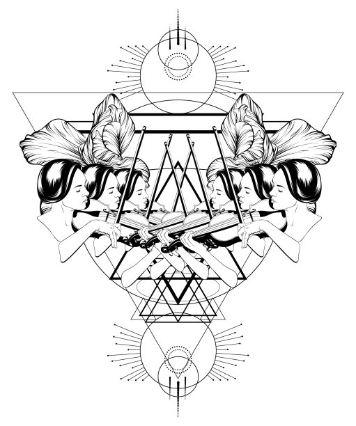 手绘的女子玩上了图片下载