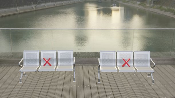 公共区域的座位之间要保持距离图片下载