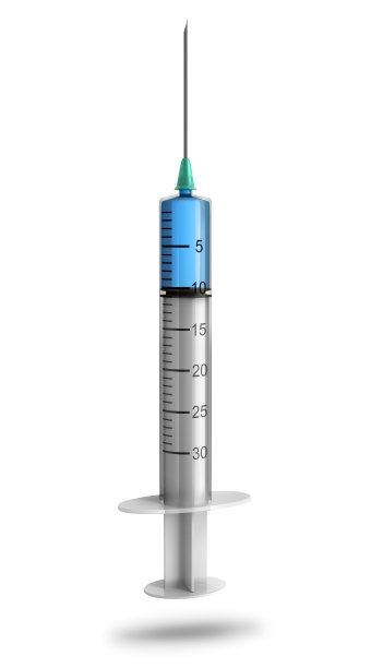 蓝色疫苗注射器图片下载