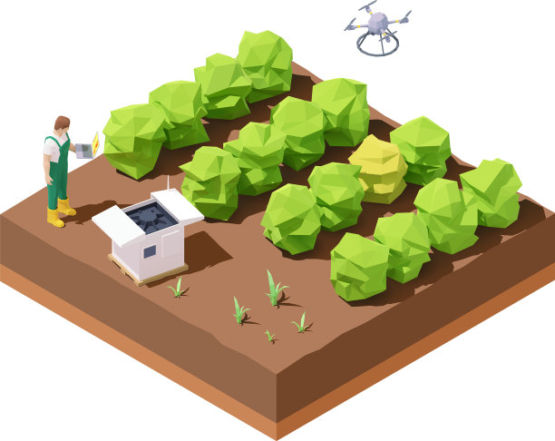 农业无人机检查农田图片下载