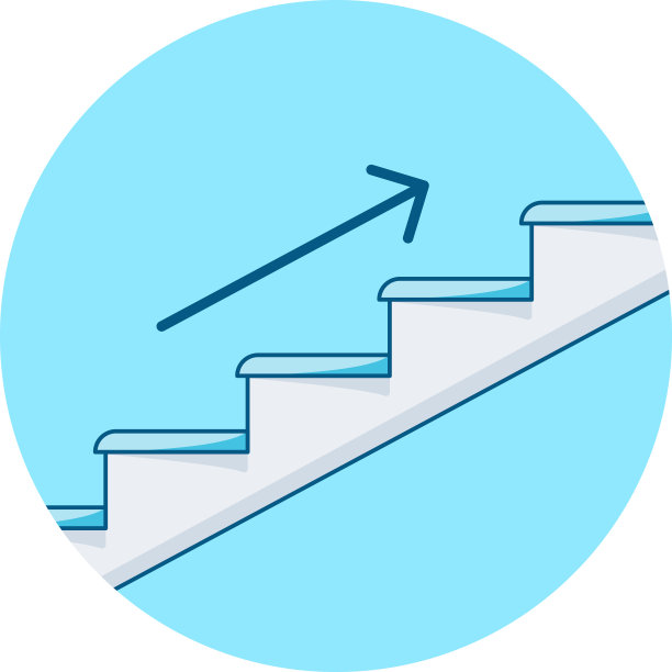 楼梯带有方向标志和箭头图标图片下载