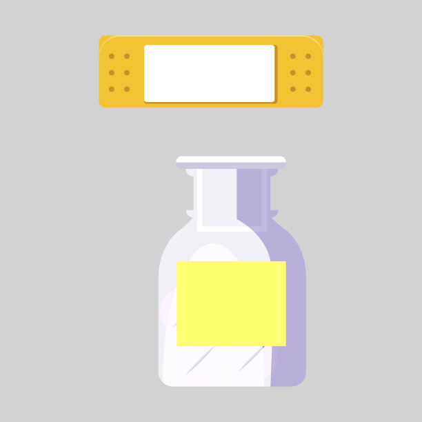 绷带和药瓶图片下载