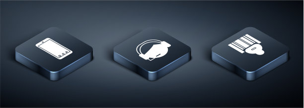 设置等距手机与应用程序交付图片下载