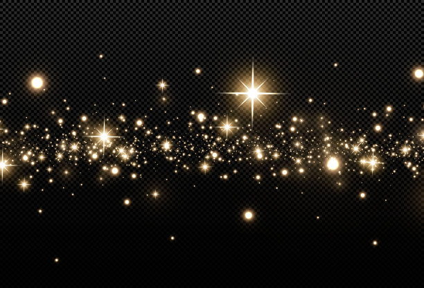 闪闪发光的神奇灰尘。在一个纹理的黑白背景上图片下载