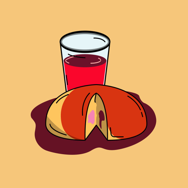 矢量插图各种面包和茶图片下载