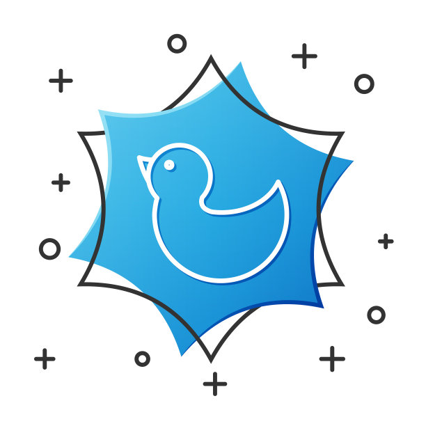 白色线橡皮鸭图标孤立在白色图片下载