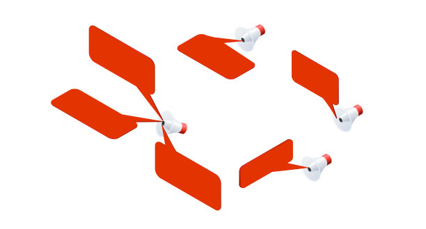 一套等距扩音器图标与copyspace图片下载