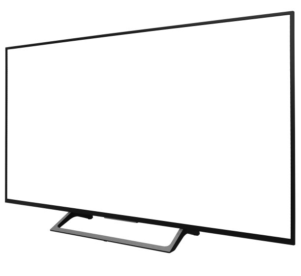 带有白色背景的电视显示屏框架图片下载