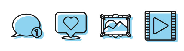 设线画景观话泡聊天图片下载